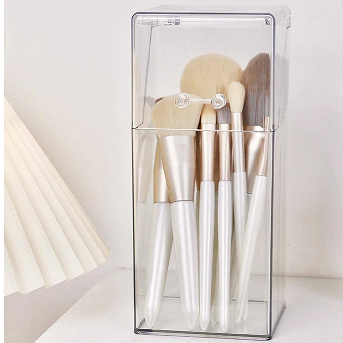 Clear Dustproof Makeup Brush Organizer Box