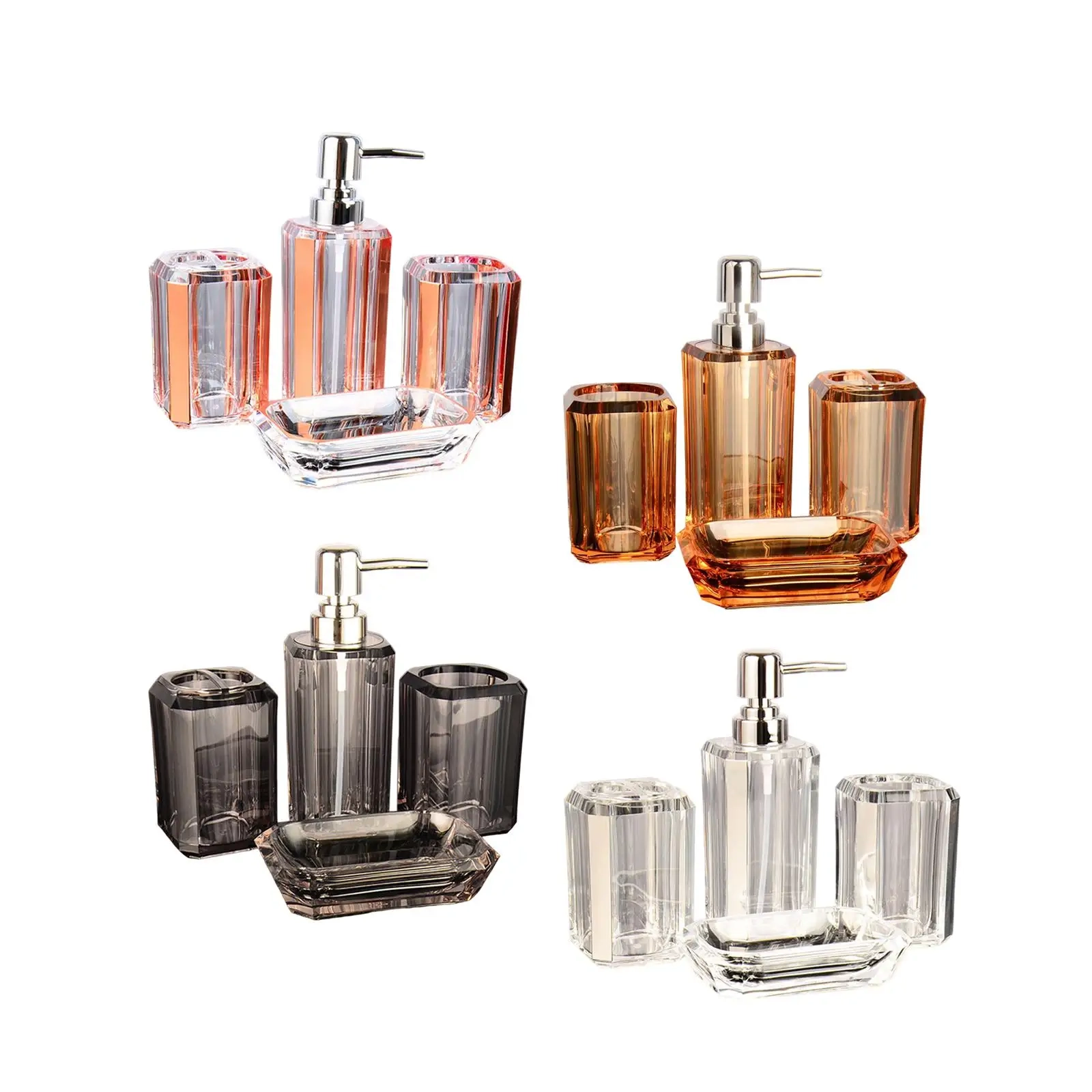 4-Piece Acrylic Bathroom Essentials Set - Image 6