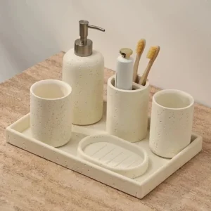 Stone-Look Bathroom Accessory Collection