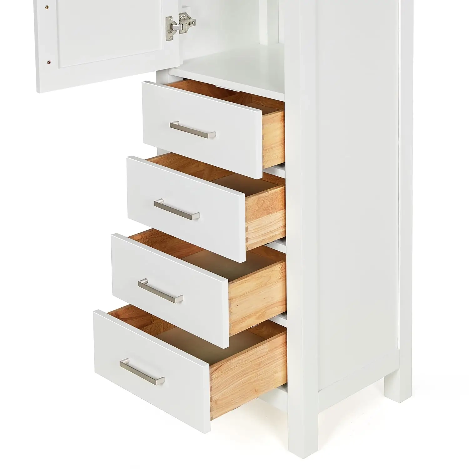 Tall Bathroom Storage Cabinet with Adjustable Shelves and Soft-Close Drawers - Image 4