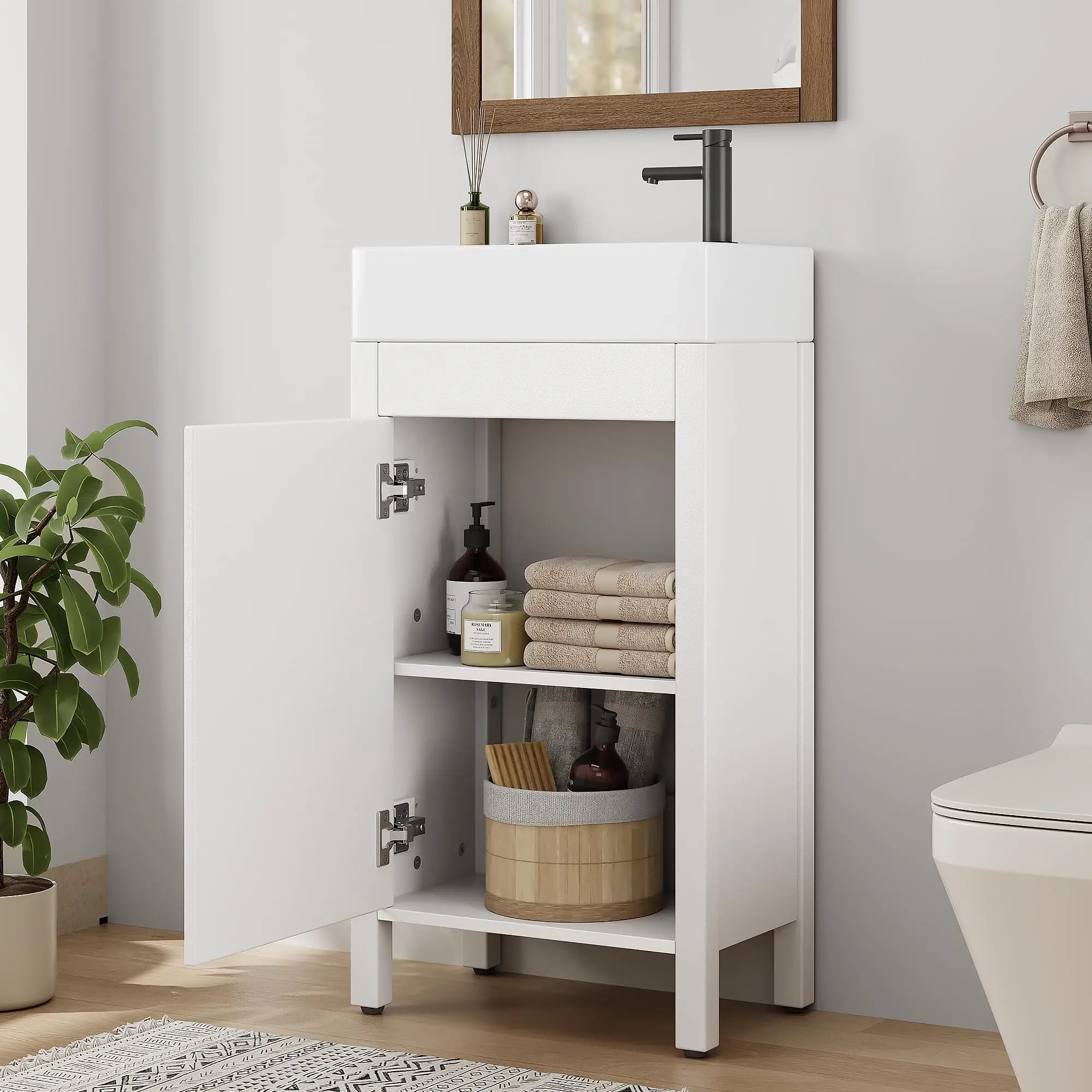Freestanding Bathroom Vanity with Sink and Storage Drawer