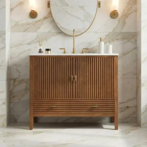 36" Mid-Century Bathroom Vanity with Sink