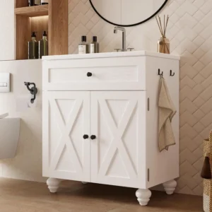 30" Farmhouse Bathroom Vanity with Sink