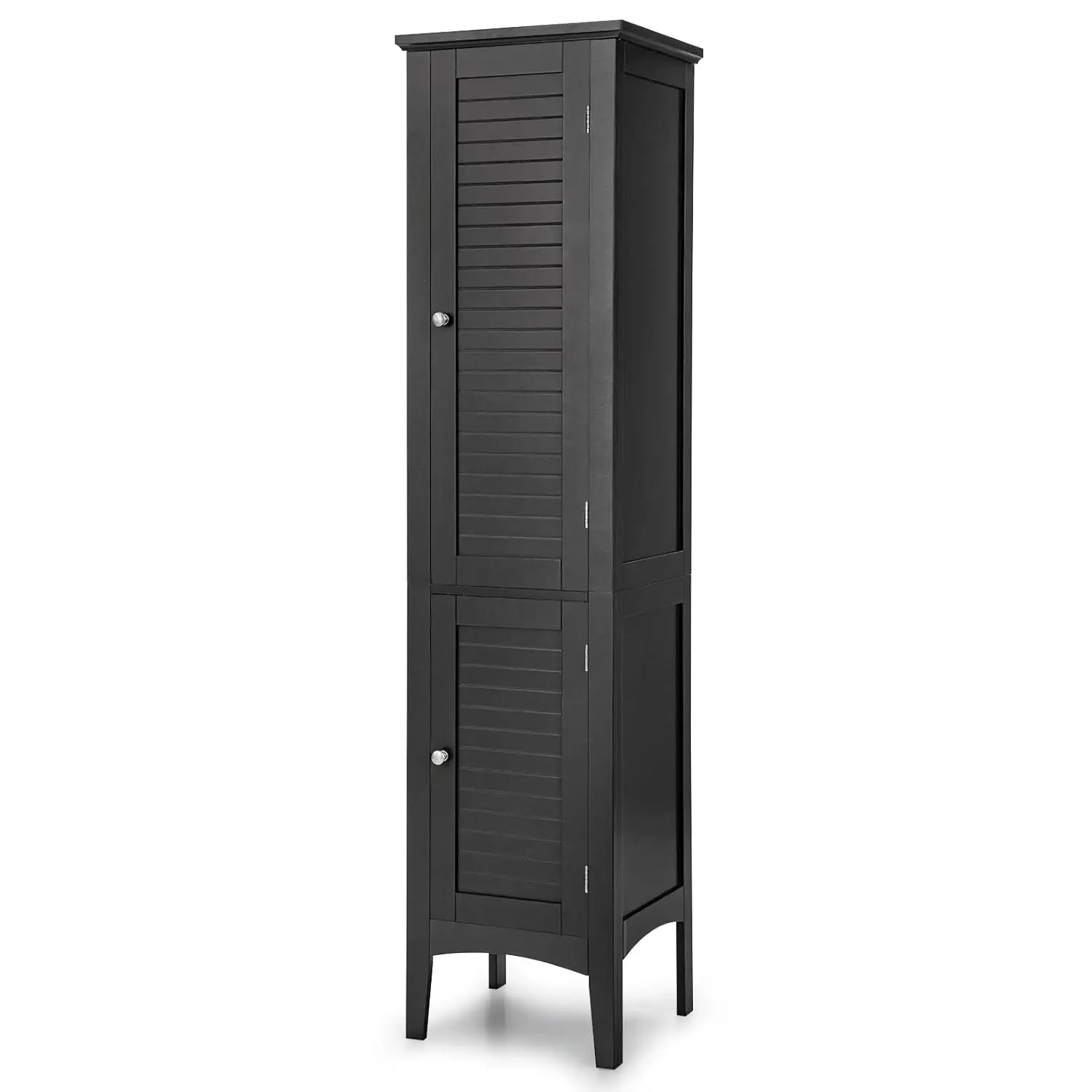 Tall Bathroom Storage Cabinet with 5-Tier Shelves and Double Doors - Image 6