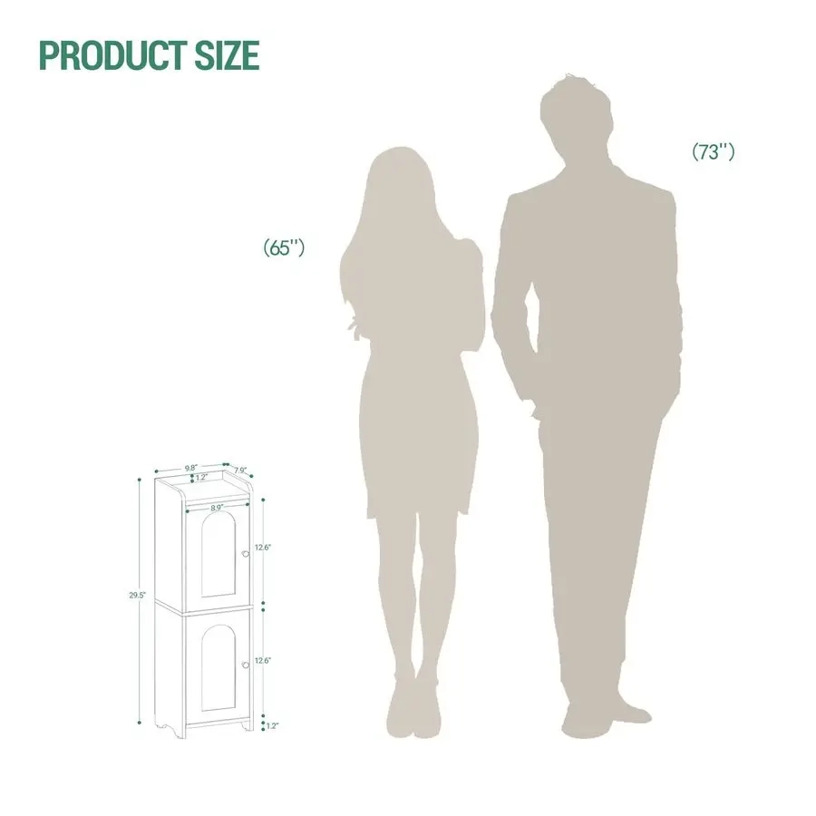Narrow Corner Bathroom Storage Cabinet - Image 2