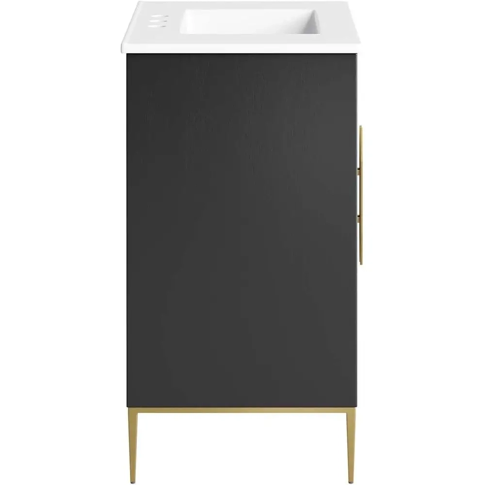 30" Bathroom Vanity Cabinet with Ceramic Sink - Image 4