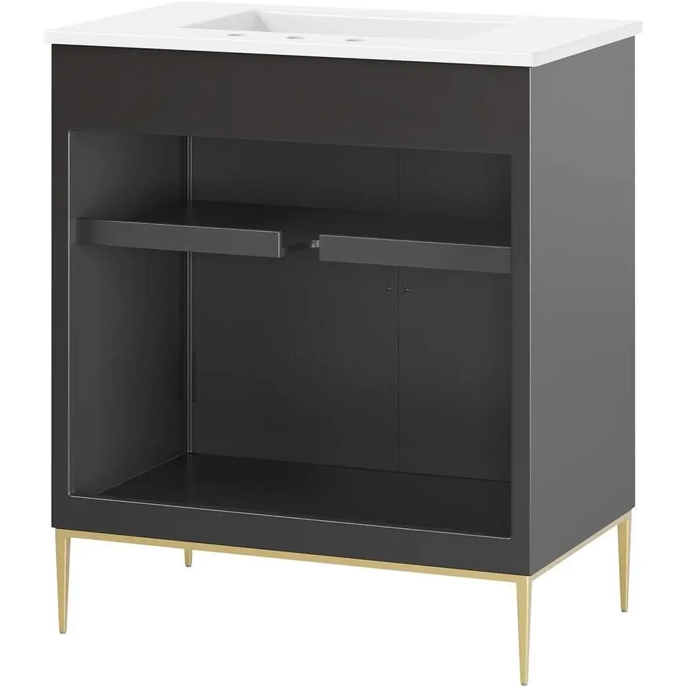 30" Bathroom Vanity Cabinet with Ceramic Sink - Image 6