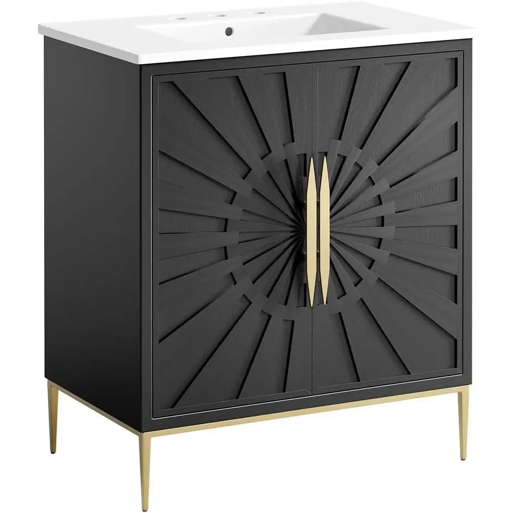 30" Bathroom Vanity Cabinet with Ceramic Sink