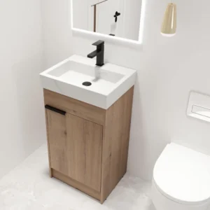 18-Inch Bathroom Vanity with Sink and Soft-Close Door