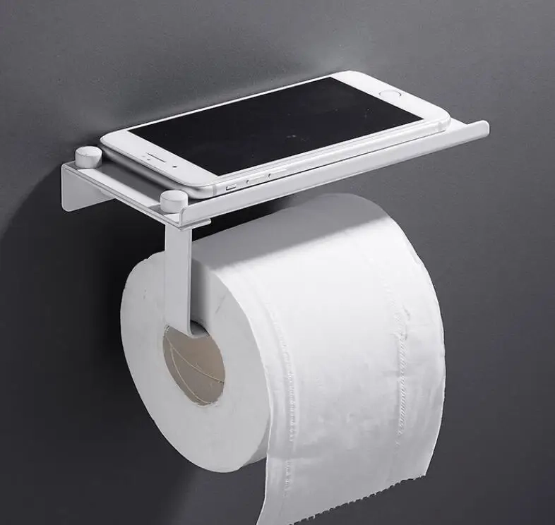 Toilet Paper Holder with Shelf - Image 9