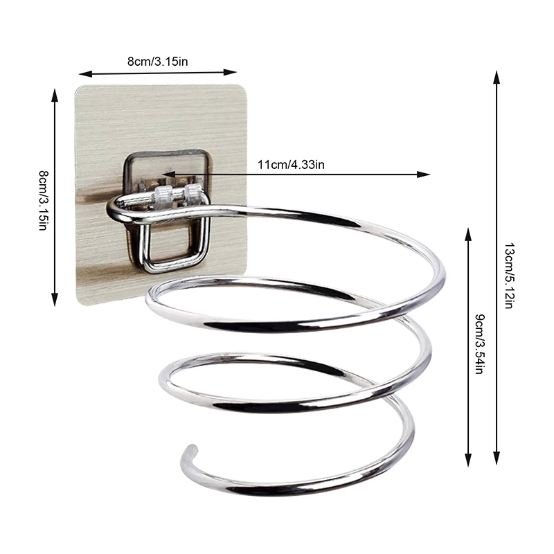 Wall-Mount Hair Dryer Holder - Image 6