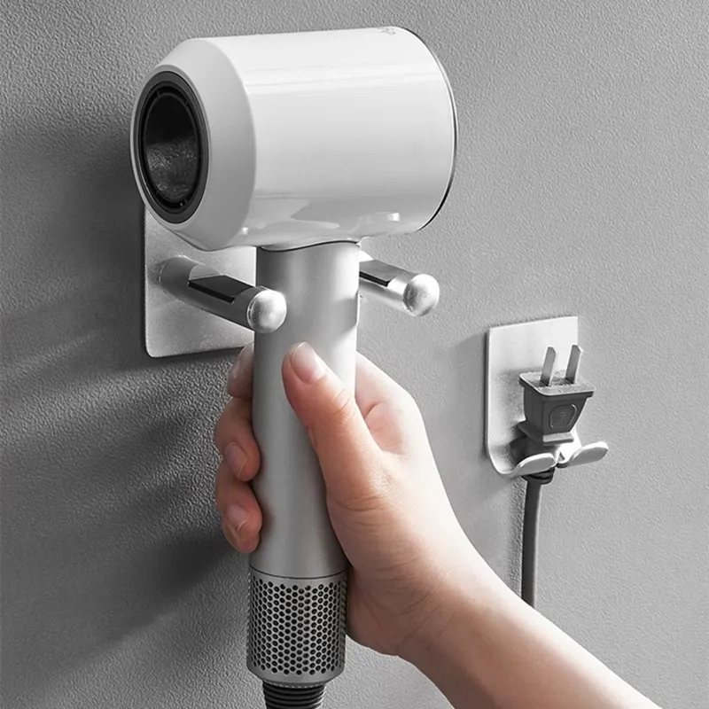 Aluminum Wall-Mount Hair Dryer Holder - Image 3