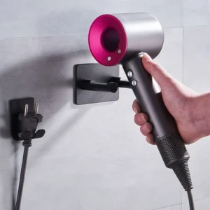 Aluminum Wall-Mount Hair Dryer Holder