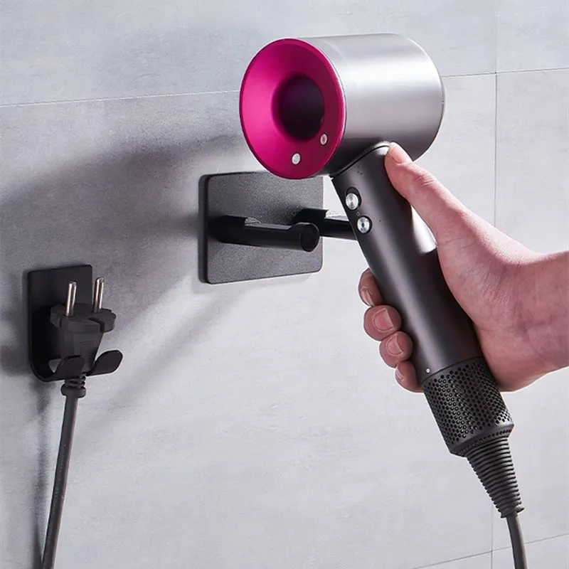 Aluminum Wall-Mount Hair Dryer Holder
