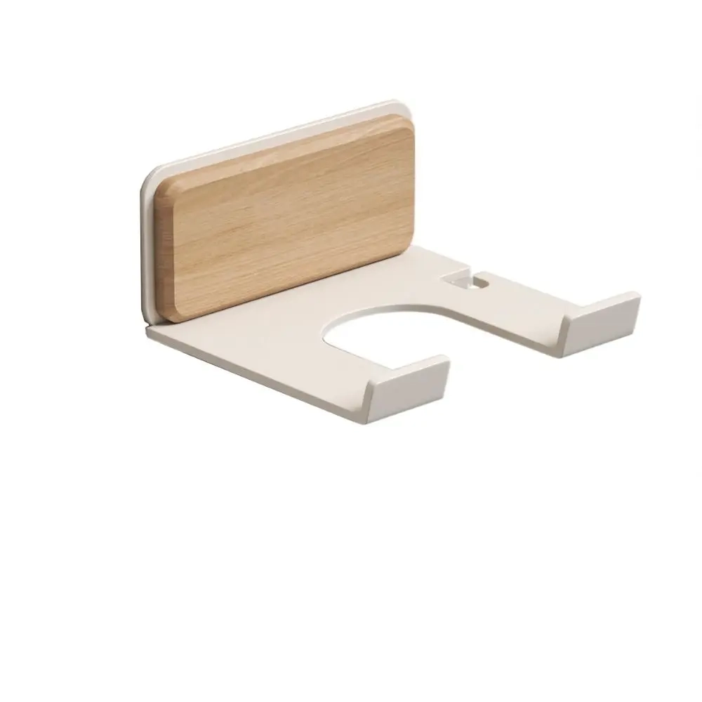 Wood Wall-Mount Hair Dryer Holder - Image 7