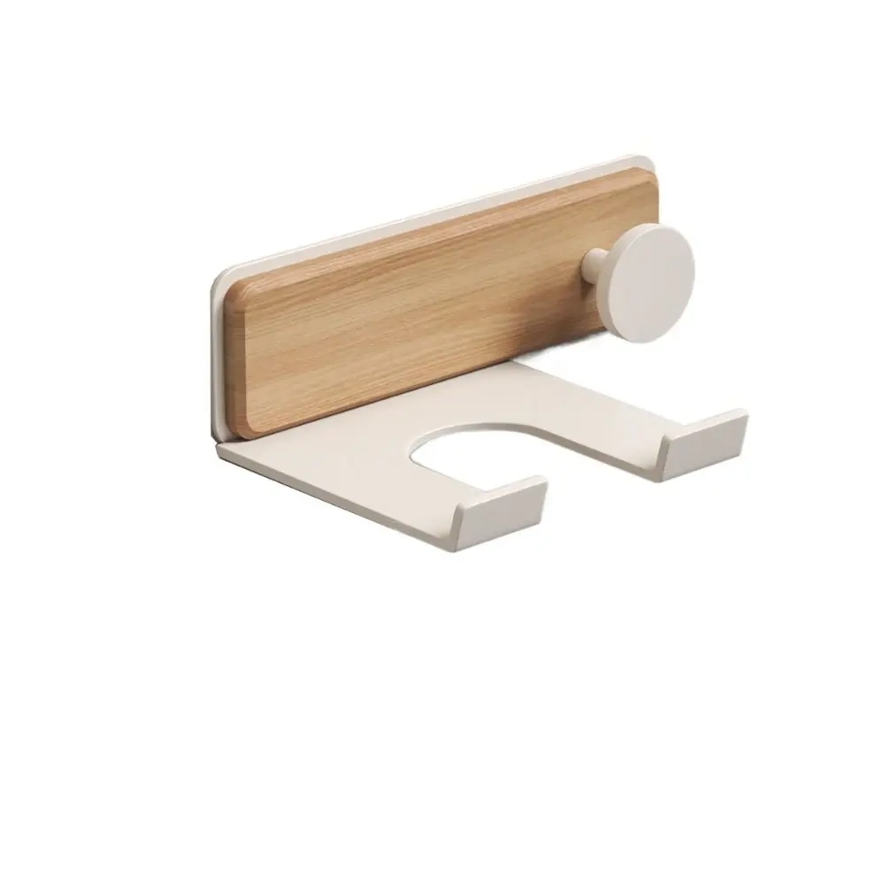 Wood Wall-Mount Hair Dryer Holder - Image 8