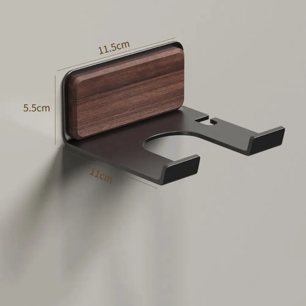Wood Wall-Mount Hair Dryer Holder - Image 3