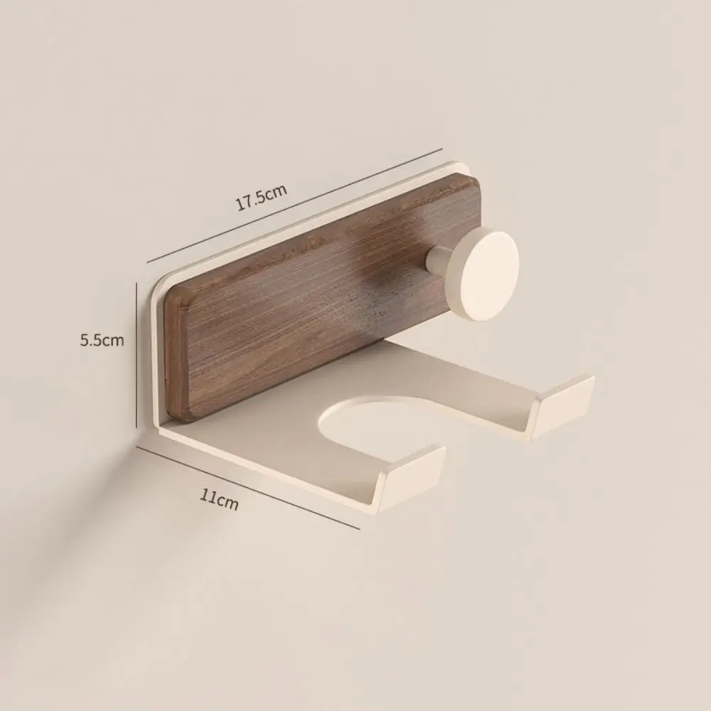Wood Wall-Mount Hair Dryer Holder - Image 4