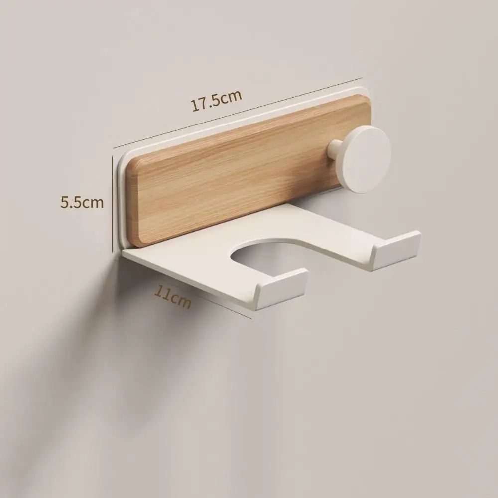 Wood Wall-Mount Hair Dryer Holder - Image 5