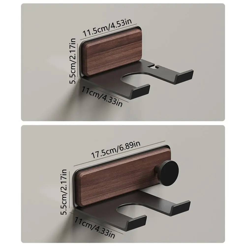 Wood Wall-Mount Hair Dryer Holder - Image 6