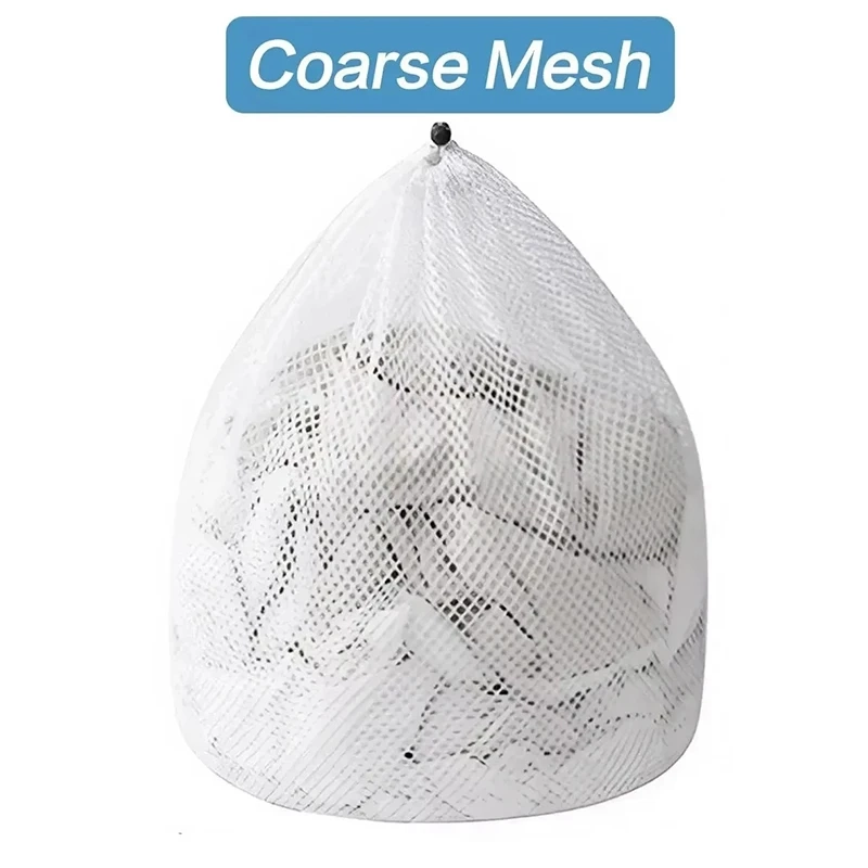 Drawstring Mesh Laundry Bag for Washing and Storage - Image 3