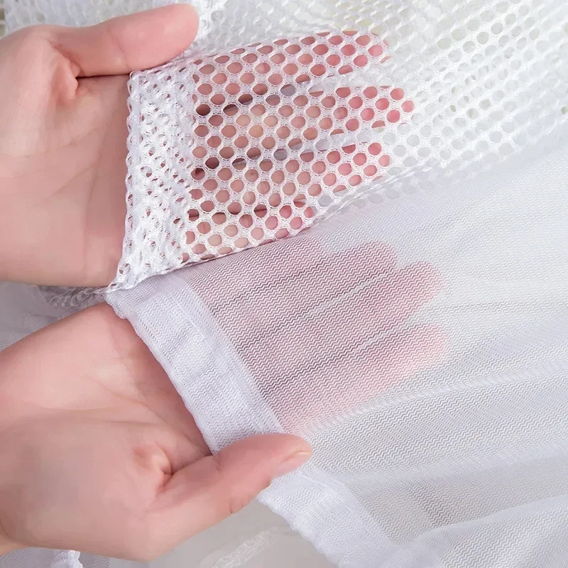Drawstring Mesh Laundry Bag for Washing and Storage - Image 2