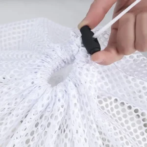 Drawstring Mesh Laundry Bag for Washing and Storage