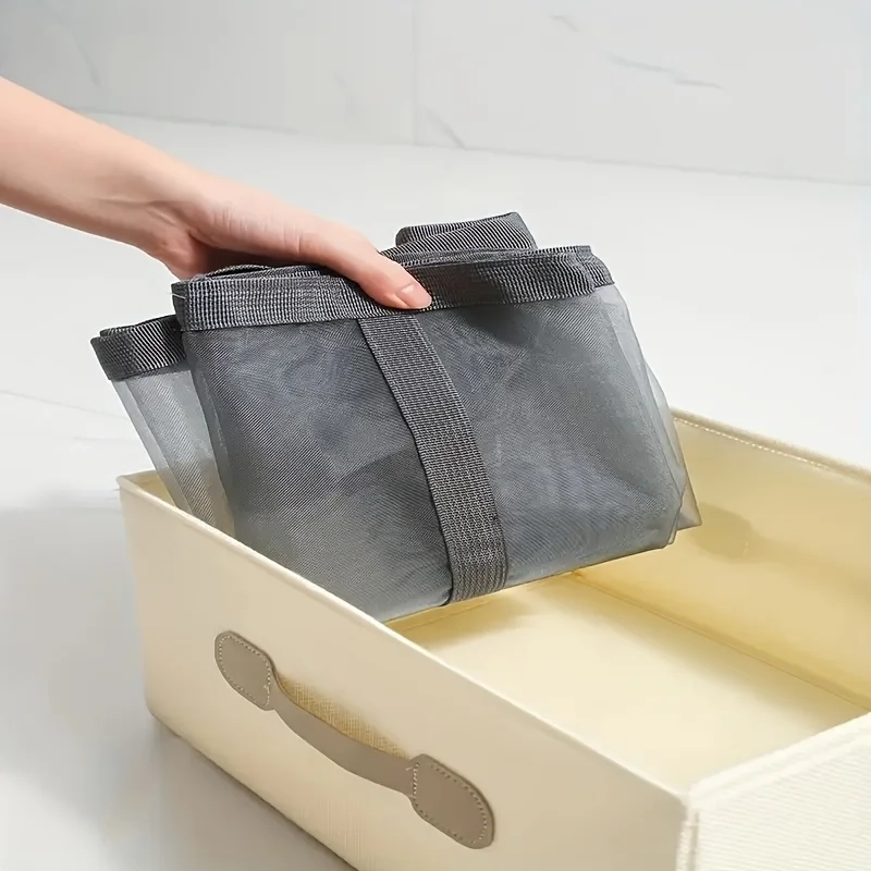 Large Capacity Foldable Mesh Laundry Storage Bag with Handles - Image 5