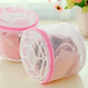 Zippered Cotton Laundry Bag for Lingerie and Delicates