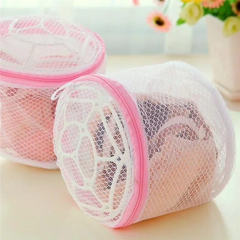 Zippered Cotton Laundry Bag for Lingerie and Delicates