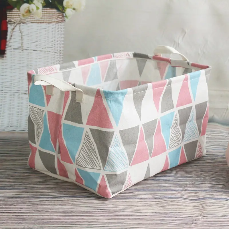 24L Foldable Fabric Storage Basket for Laundry and Closet