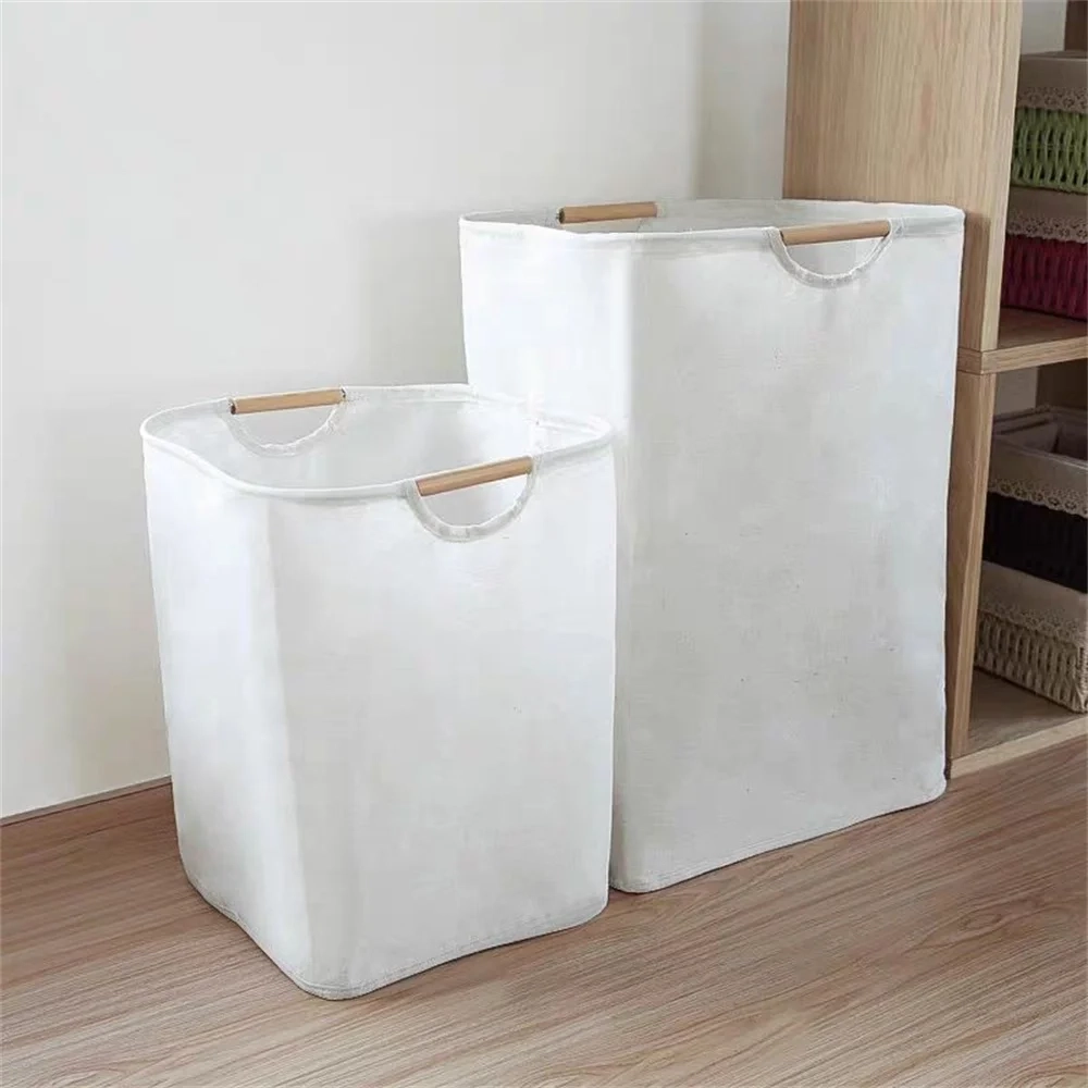 Foldable Waterproof Oxford Laundry Basket with Handles - Image 2