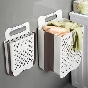 Wall-Mounted Foldable Laundry Storage Basket