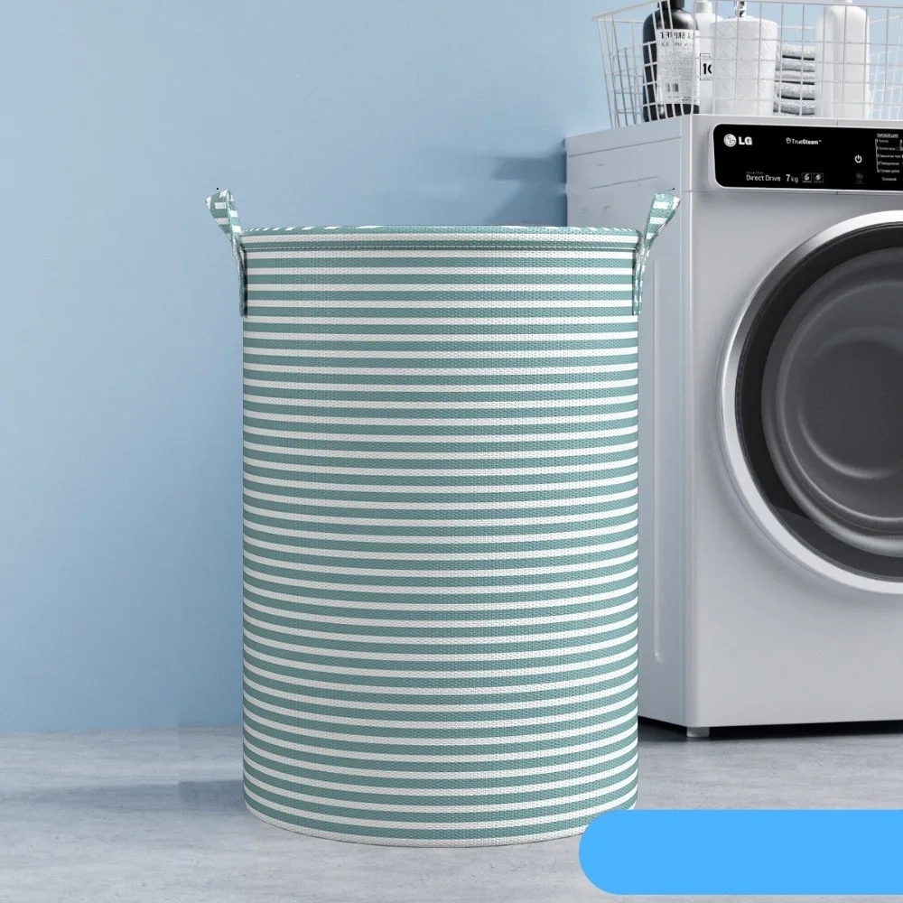 Foldable Cotton Linen Laundry and Storage Basket - Image 7