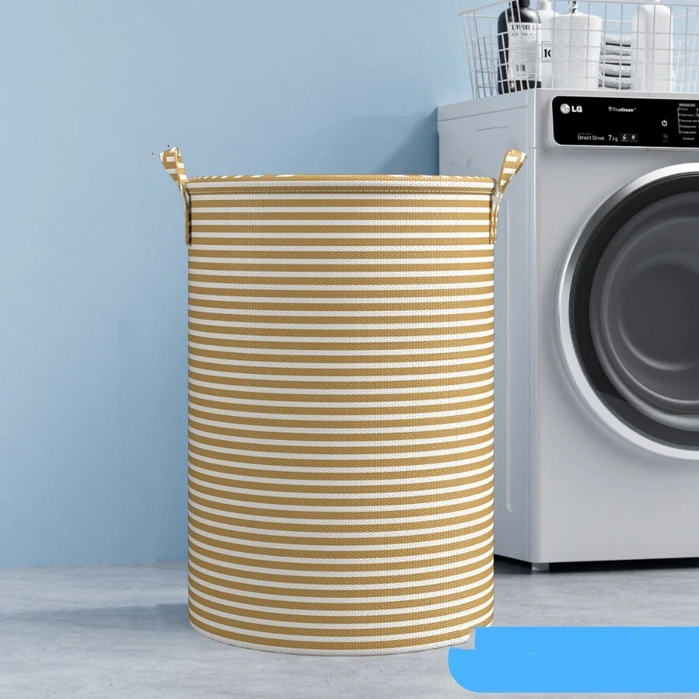 Foldable Cotton Linen Laundry and Storage Basket - Image 8