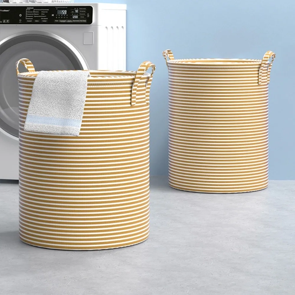 Foldable Cotton Linen Laundry and Storage Basket - Image 2
