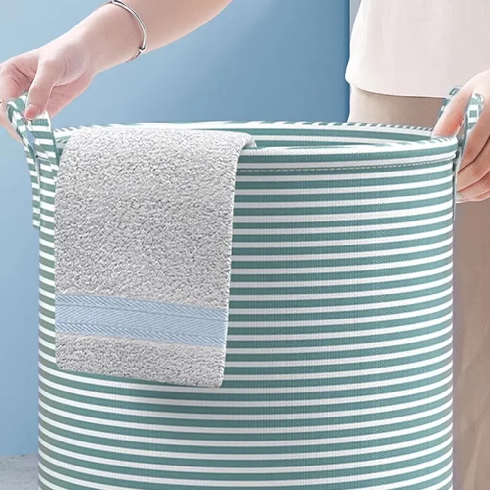 Foldable Cotton Linen Laundry and Storage Basket - Image 3