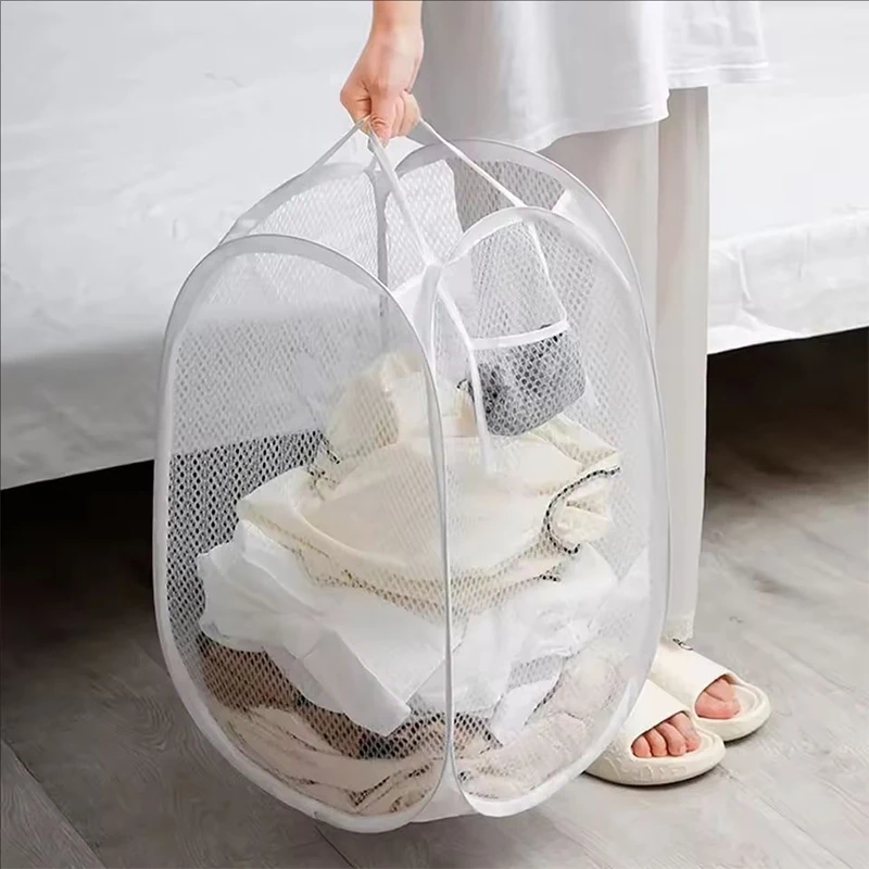 Collapsible Pop-Up Mesh Laundry Basket - Image 5