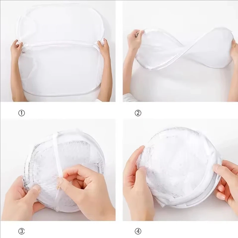 Collapsible Pop-Up Mesh Laundry Basket - Image 6