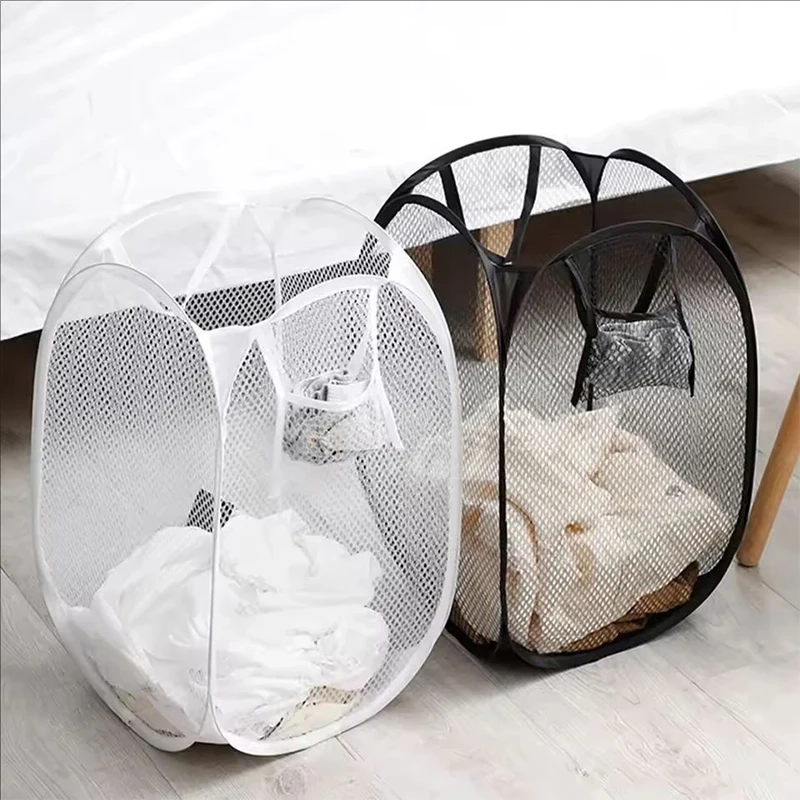 Collapsible Pop-Up Mesh Laundry Basket