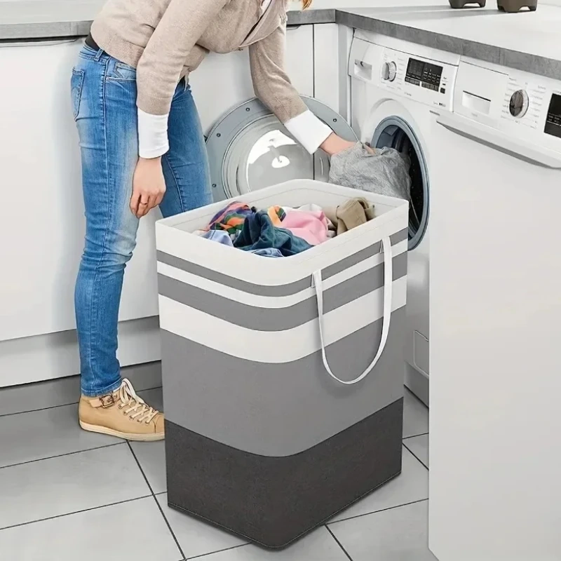 75L Foldable Laundry Hamper with Handles