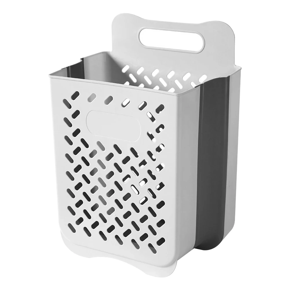 Foldable Ventilated Plastic Laundry Basket with Handles - Image 6
