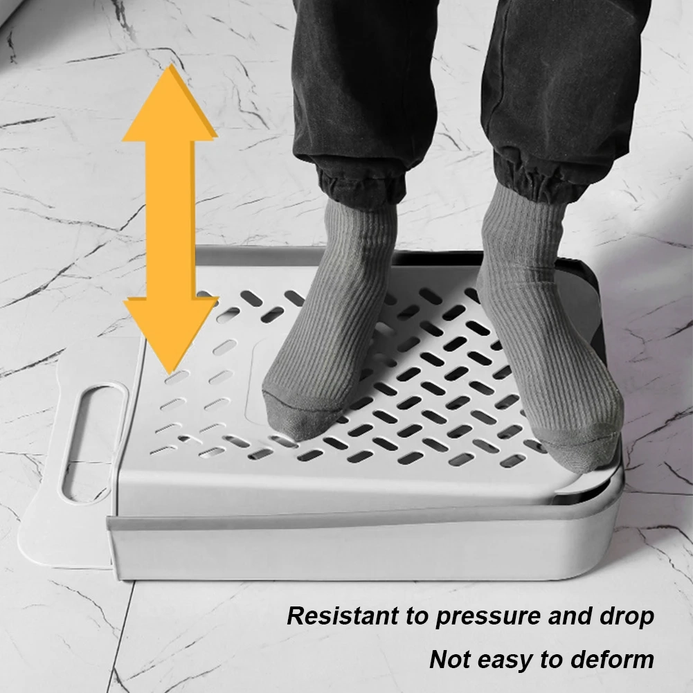 Foldable Ventilated Plastic Laundry Basket with Handles - Image 3