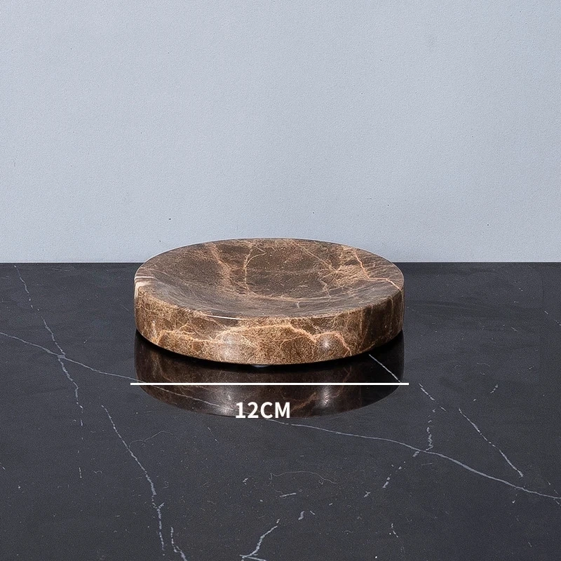 Dark Brown Natural Marble Bathroom Essentials Set - Image 2