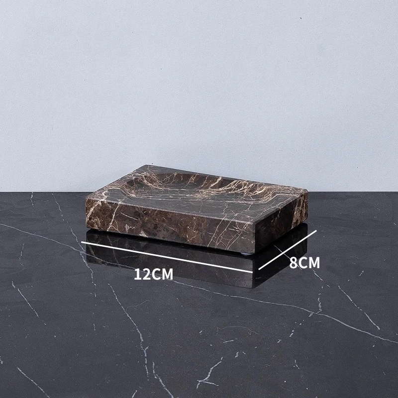 Dark Brown Natural Marble Bathroom Essentials Set - Image 6