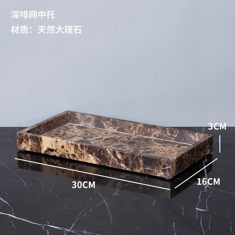 Dark Brown Natural Marble Bathroom Essentials Set - Image 10