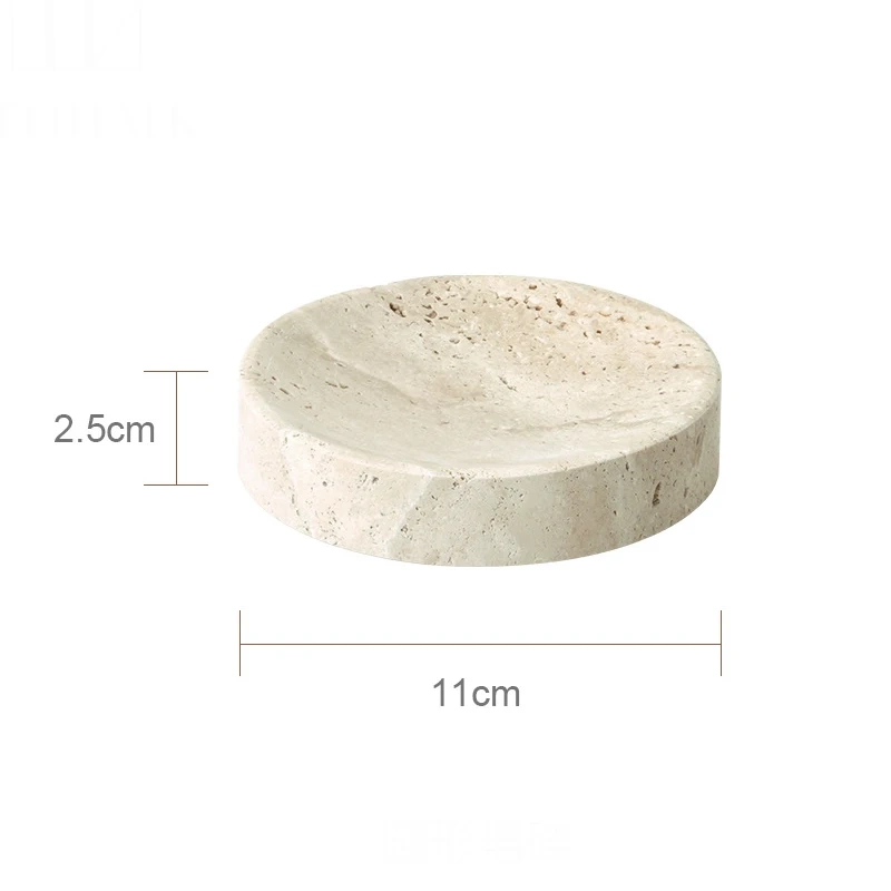 Beige Travertine Marble Bathroom Essentials Set - Image 20