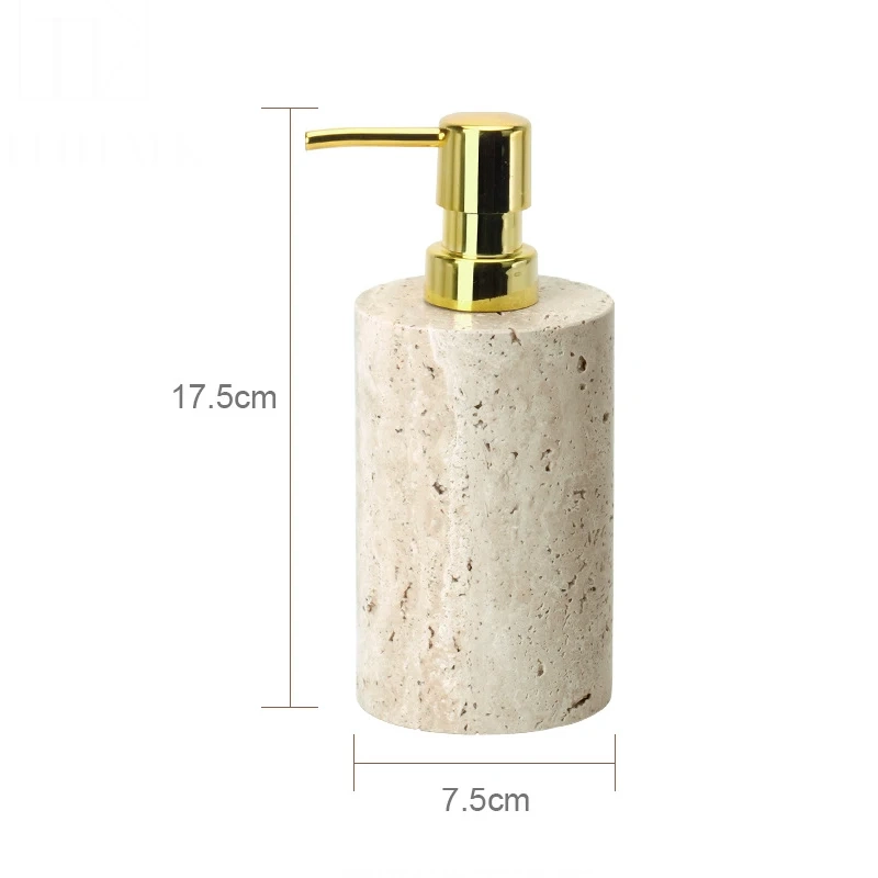 Beige Travertine Marble Bathroom Essentials Set - Image 10