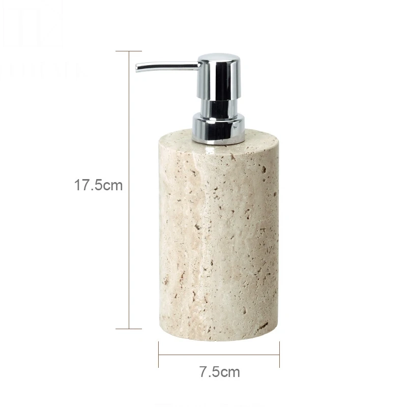 Beige Travertine Marble Bathroom Essentials Set - Image 11