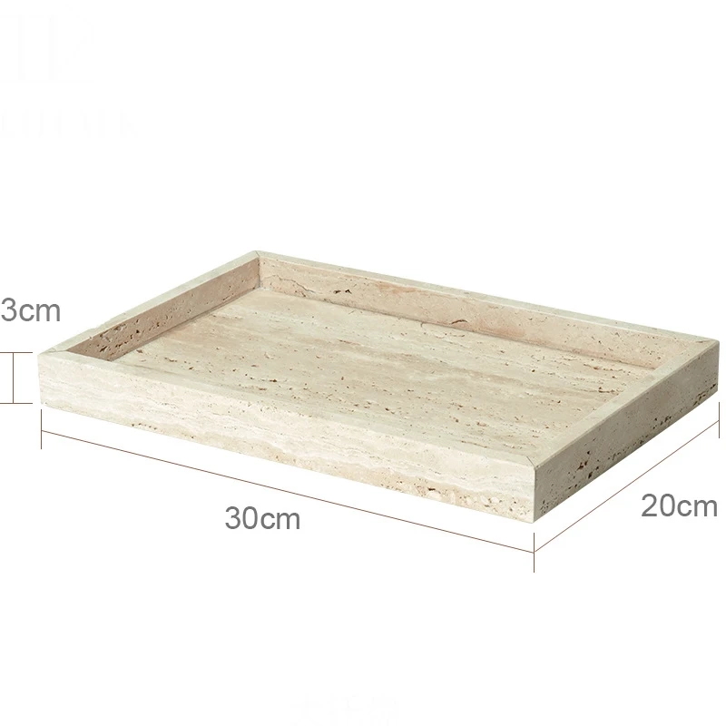 Beige Travertine Marble Bathroom Essentials Set - Image 26